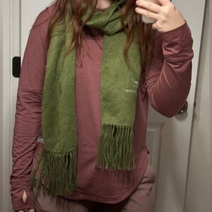 Unisex Alpaca Camargo Olive Green Alpaca Wool Scarf.
